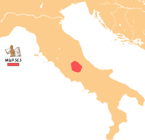 Carte de l'emplacement d'origine des Marses